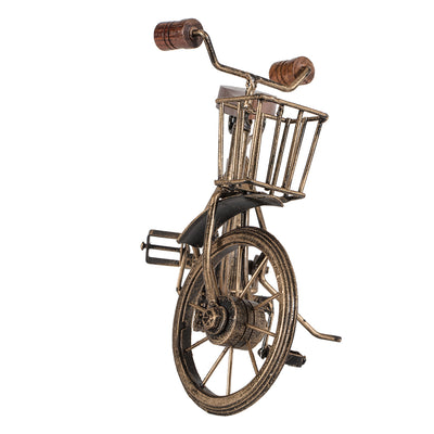 Vintage Bicycle with Basket - Antique Gold