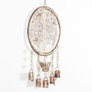 Handcrafted Hanging Tree of Life with Butterfly Beads & Bells