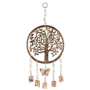 Handcrafted Hanging Tree of Life with Butterfly Beads & Bells
