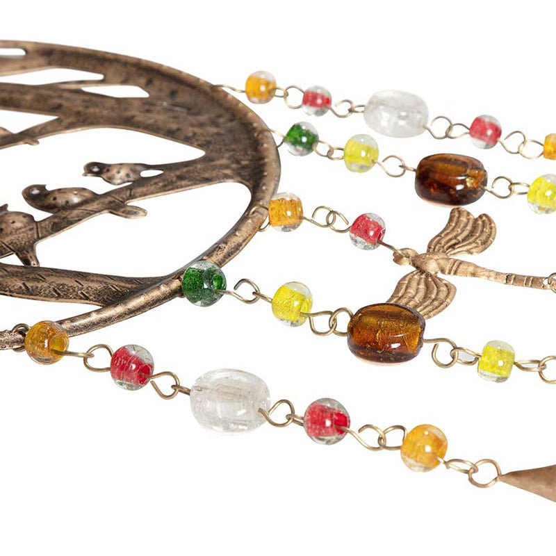 Handcrafted Birds on Branches with Dragonflies & Beads