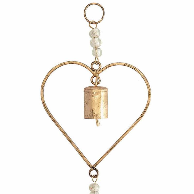 Handcrafted Hanging Chime with Hearts