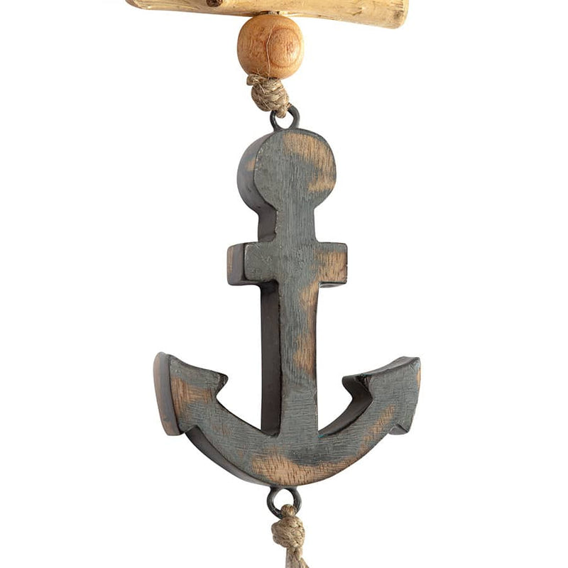 Handcrafted Hanging Distressed Navy Anchor