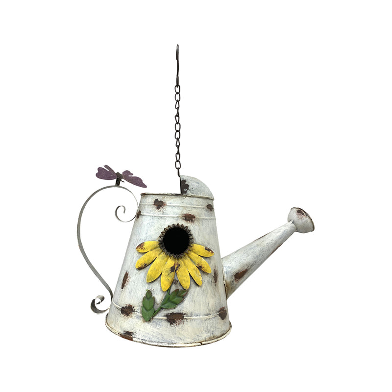 Watering Can with Sunflower Birdhouse