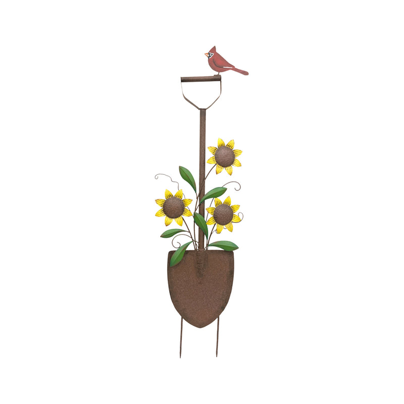 Shovel with Sunflower Garden Stake