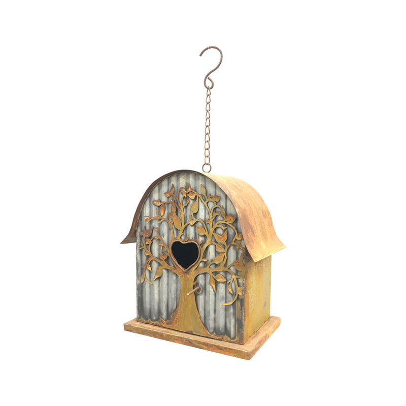 Galv & Rust Hanging Tree Birdhouse