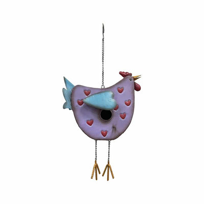 Hanging Chook Birdhouse with Hearts