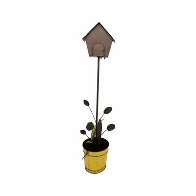 Garden Birdhouse in Bucket