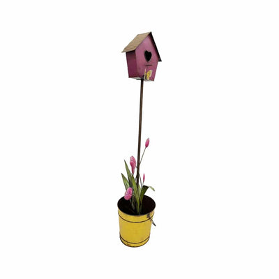 Garden Birdhouse in Bucket