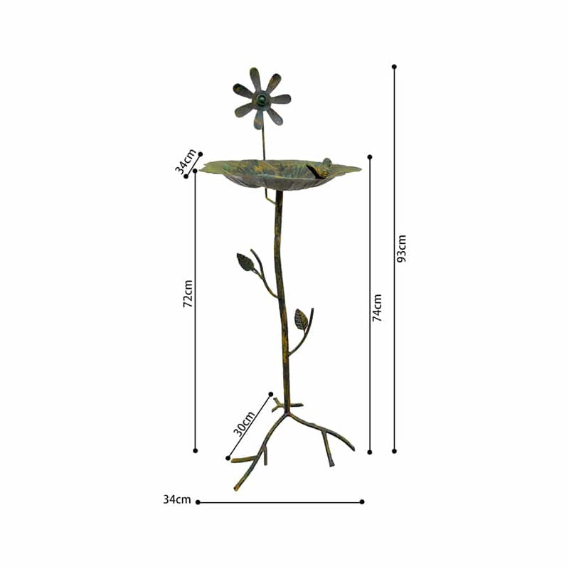 Lilypad on Branch Birdfeeder with Windmill