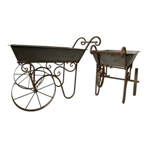 Set of Two Baroque Flower Cart