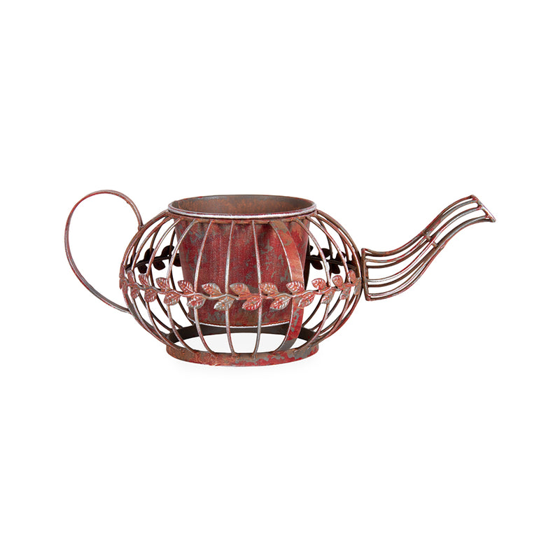 Antique Red Teapot Pot Planter