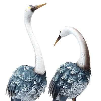 Set of Two Assorted Blue Cranes