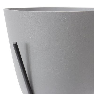 Set of 2 Nested Contemporary Matt Grey Stilted Planters