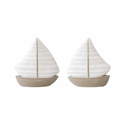 Set of 2 Pottery Sailboats