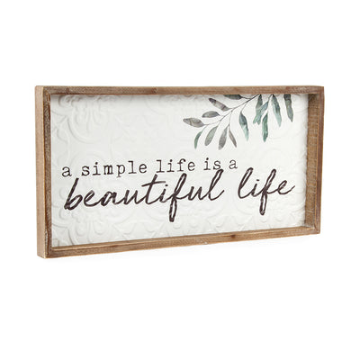 A Simple Life Is A Beautiful Life Printed Canva
