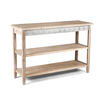 Chateau Console with Shelves