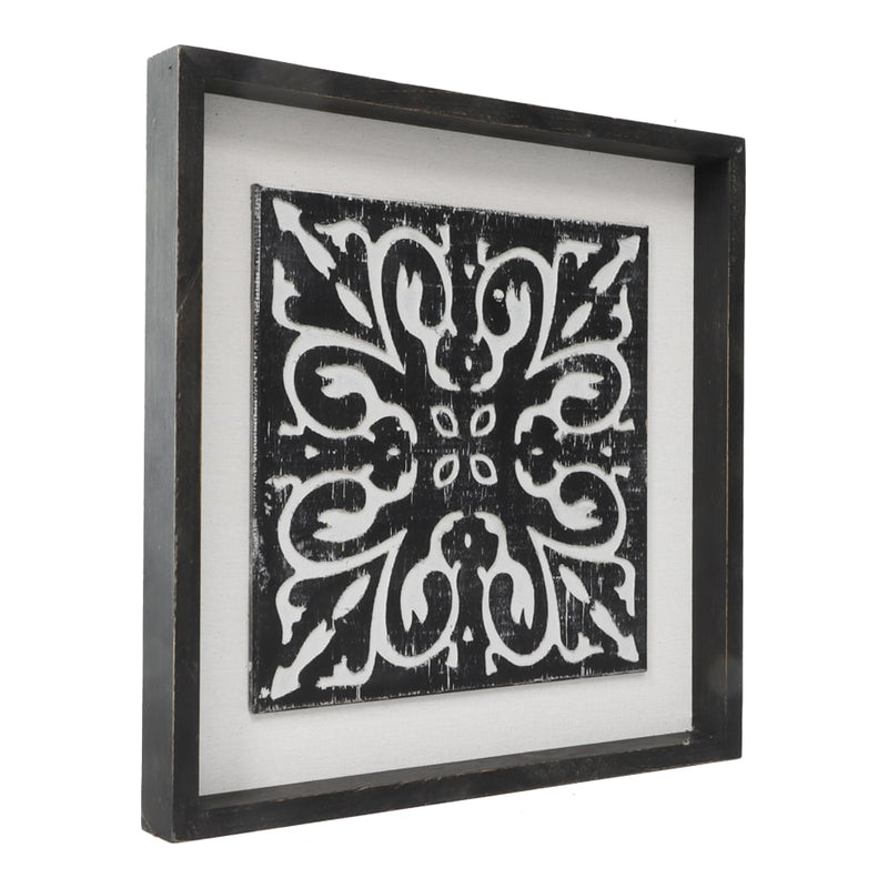 Distressed Black Carved ‘Wham’ Wall Art