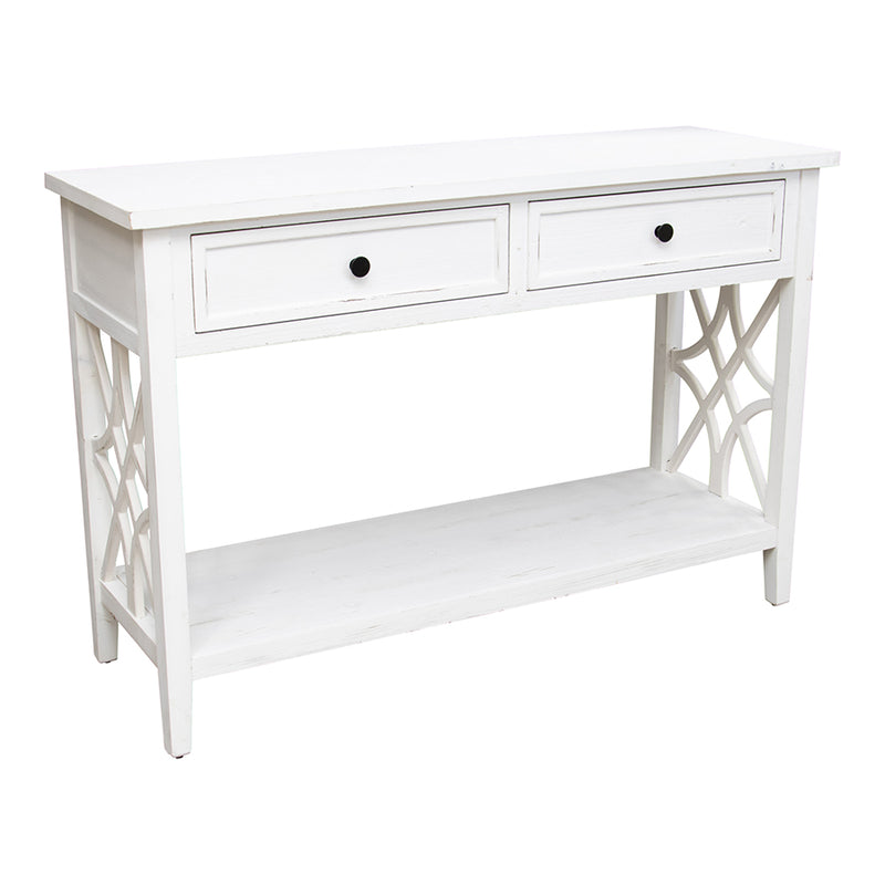 Hamptons 2 Drawer Console with Shelf