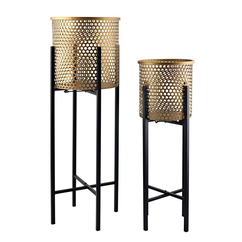 Set of 2 Nested Luxe Stilted Beehive Planters
