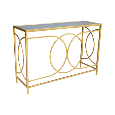 Aura Arch Mirrored Console Table - Gold