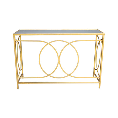 Aura Arch Mirrored Console Table - Gold