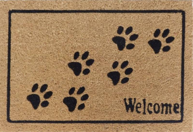 Paw prints Welcome Doormat
