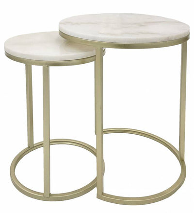 Set of 2 Ben Side Table - Champagne