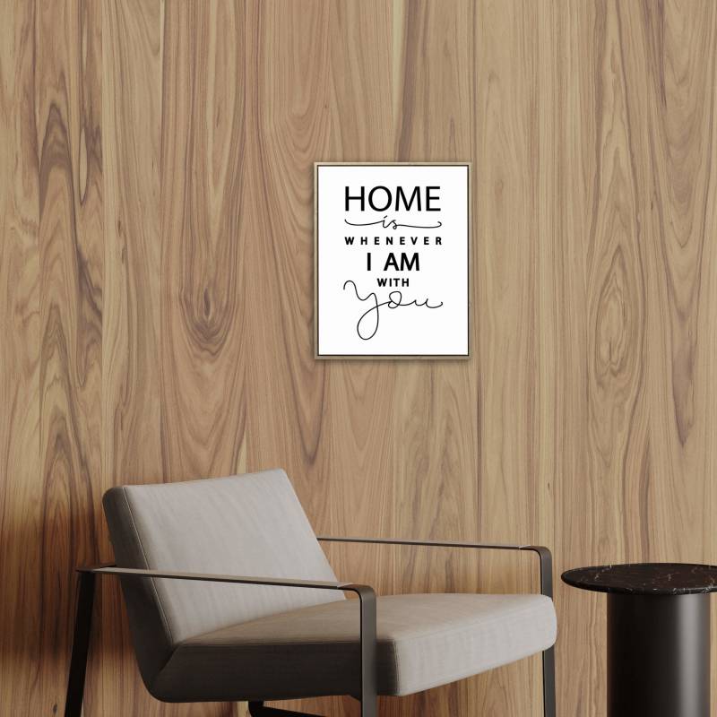 Home Is Whenever I Am With You Sign Canvas