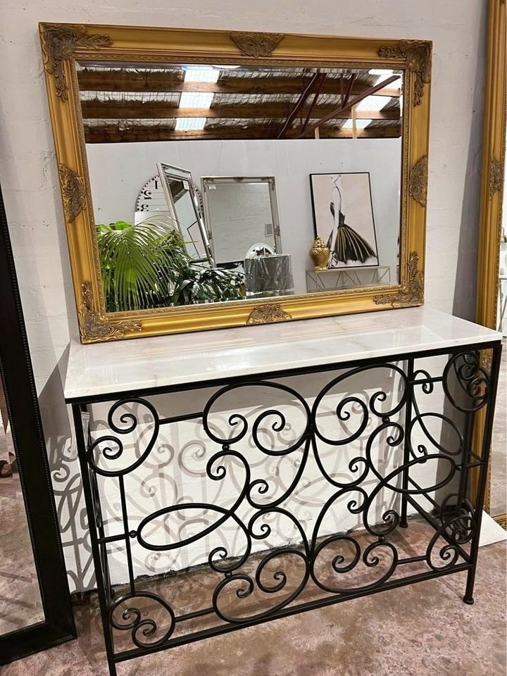 Small Ornate Mirror - Country Gold