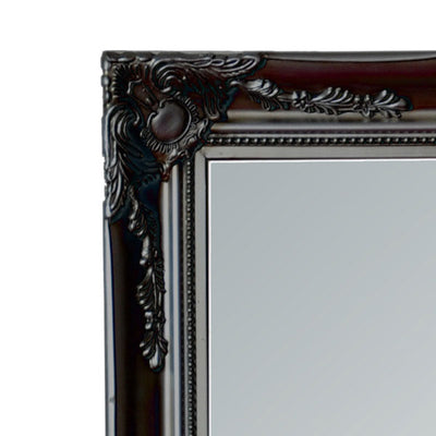 Felicity Gloss Black Baroque Wall Mirror