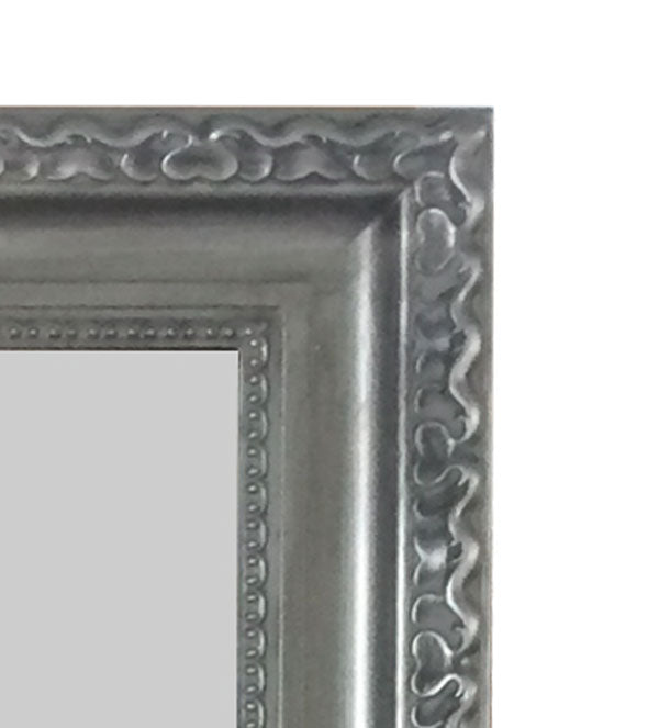 Charlotte Ornate Mirror - Antique Silver