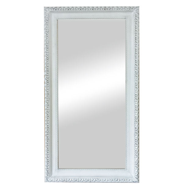 Charlotte Ornate Mirror - Brushed White