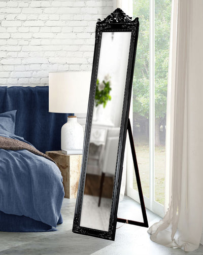 Evelyn Ornate Mirror Stand Black
