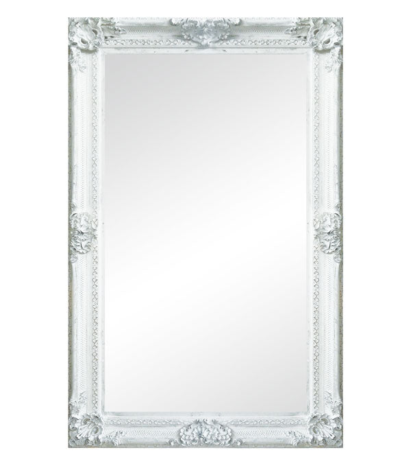 Gabriel Ornate Mirror Brushed White