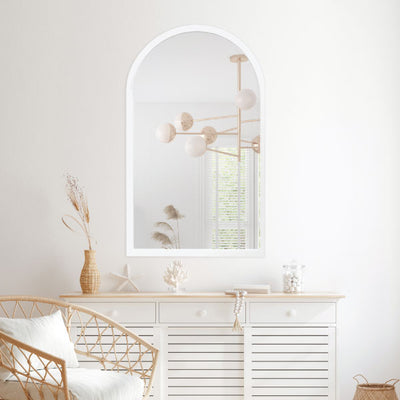 Angelina Arch Mirror White Frame